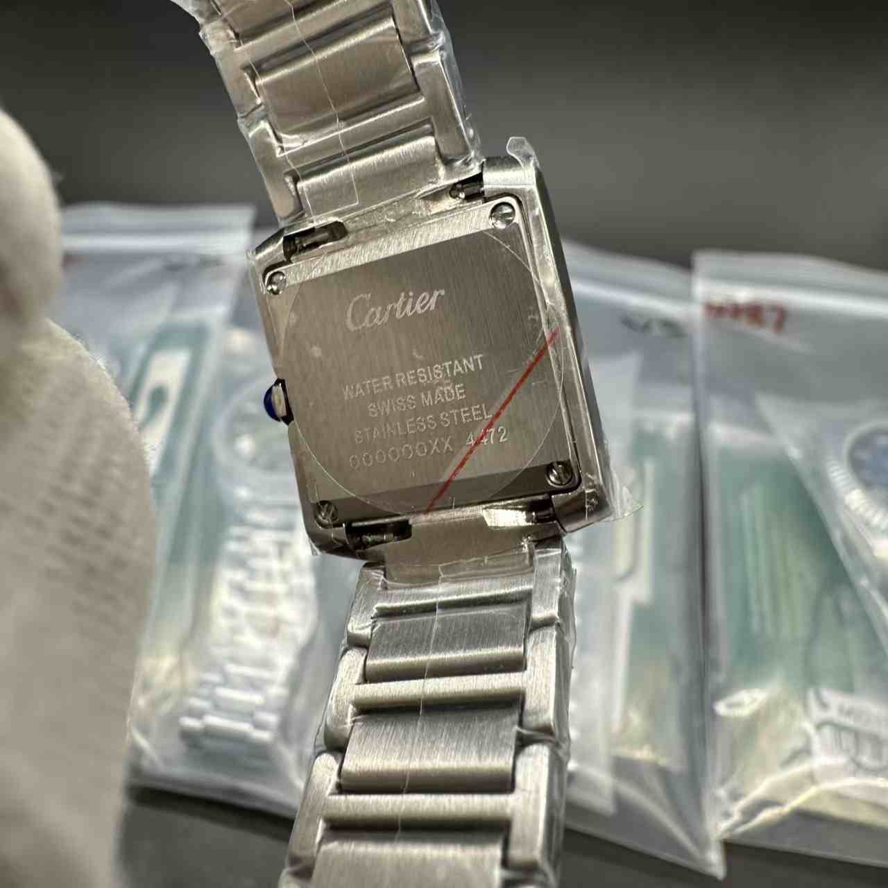 Tank Quartz 22mm Diamond bezel white dial  115$