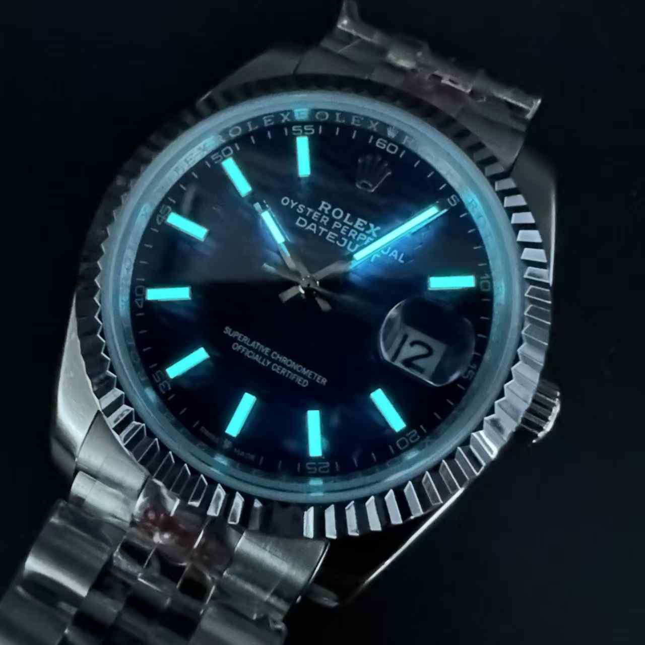 Datejust AAA+ GD factory Miyota automatic motif blue dial Jubilee band 133g. 125$