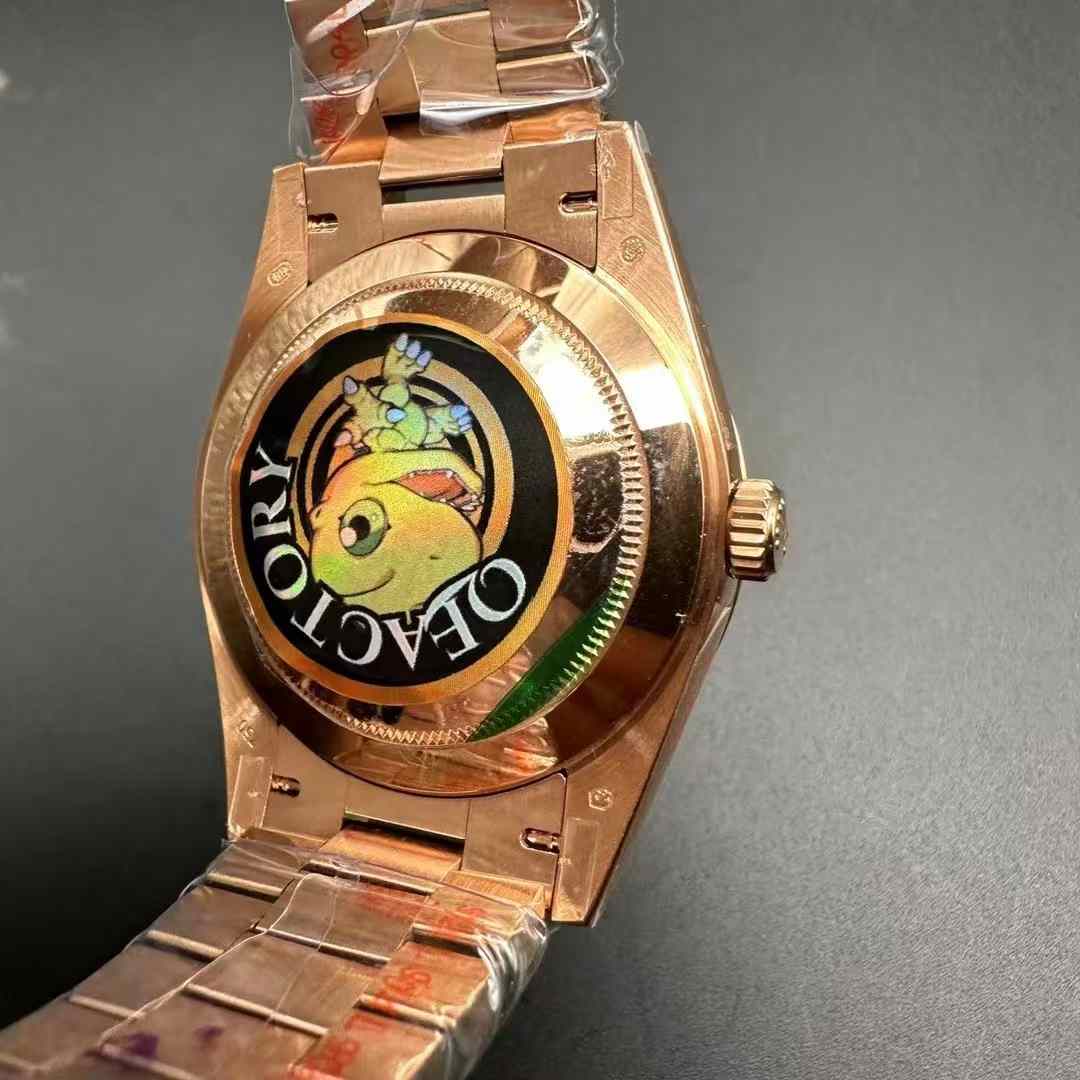 Rolex Daydate 40 QF V5 2836 Gain weight 180g Rose gold case 40mm Green dial heavy version. 550$