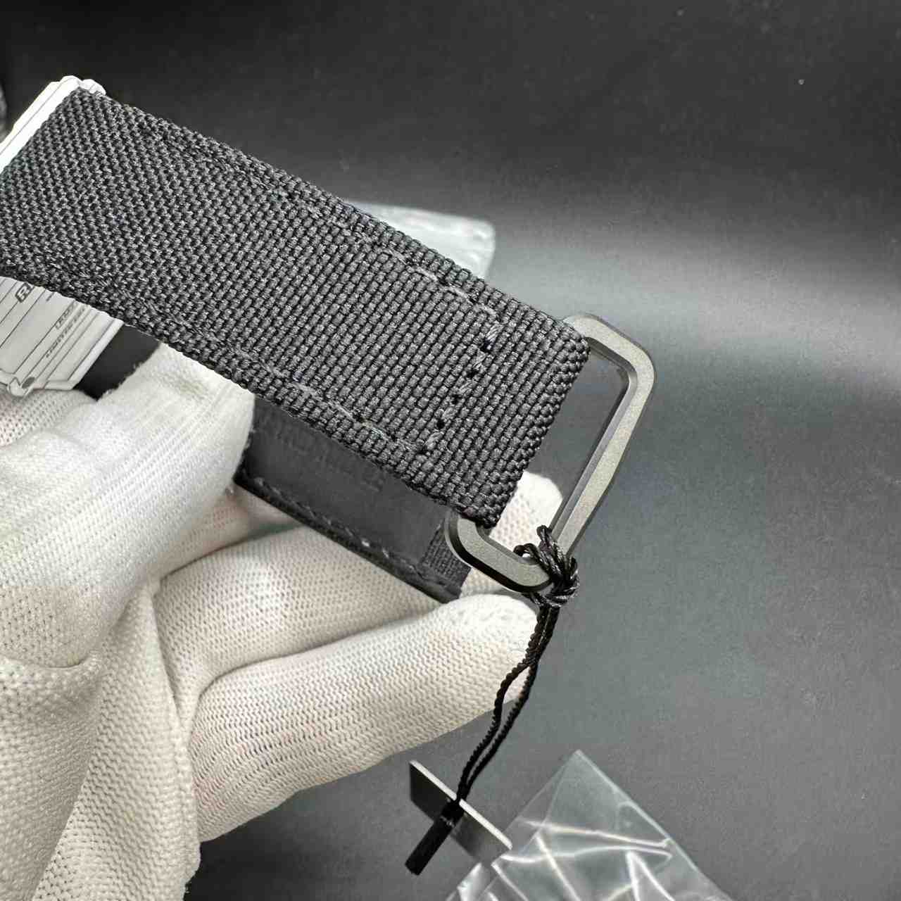 RM27-05 Limited Edition Rafael Nadal white Carbon thin case 38g weight skeleton dial Black nylon strap. 400$