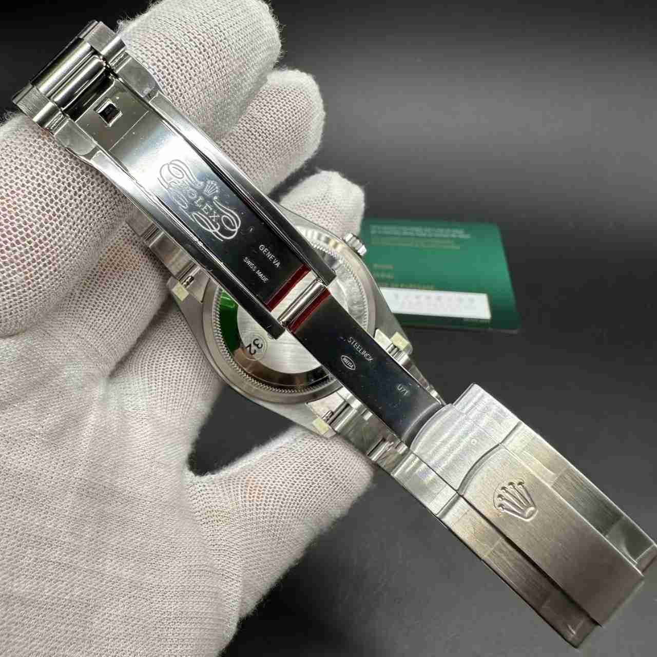 OP M126000 VS 3230 stainless steel 904L 36mm Pistachio green dial oyster band women watch. 450$