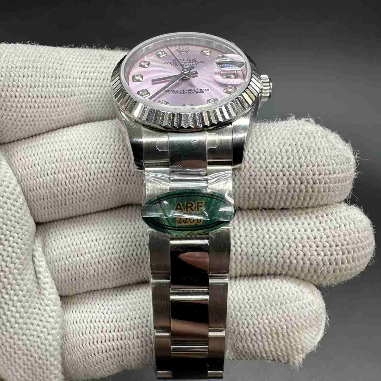 Datejust ARF 2236 pink dial 31mm oyster band women watch 380$