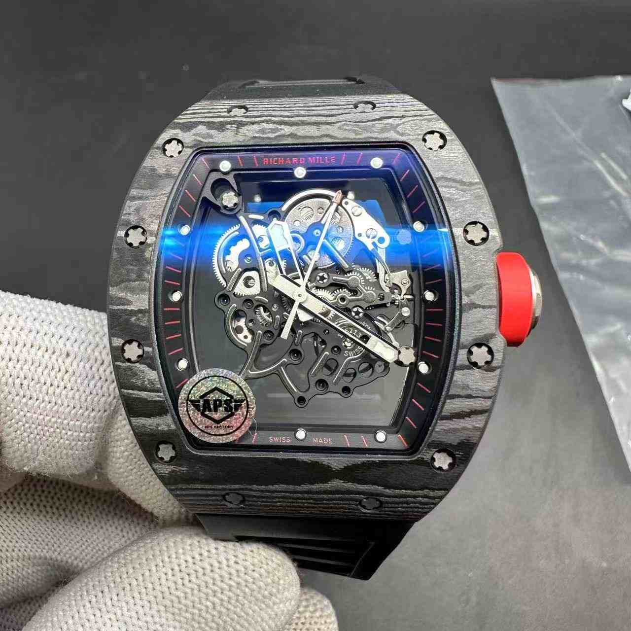 RM055 APS Black carbon skeleton 800$. Single strap price 100$.