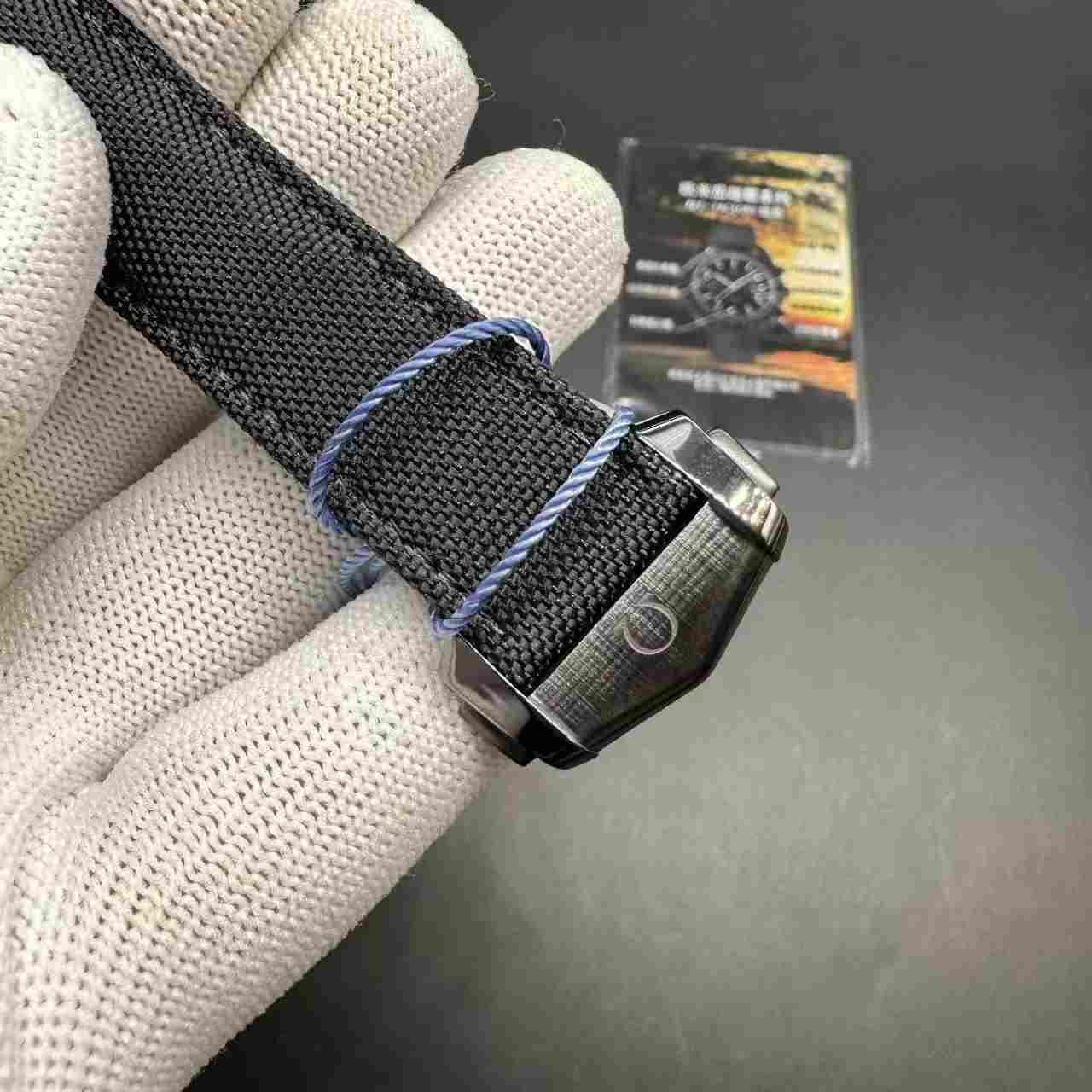 Omega speedmaster super clone full black ceramic 41mm black dial 9300 chronograph automatic black leather strap stopwatch 580$