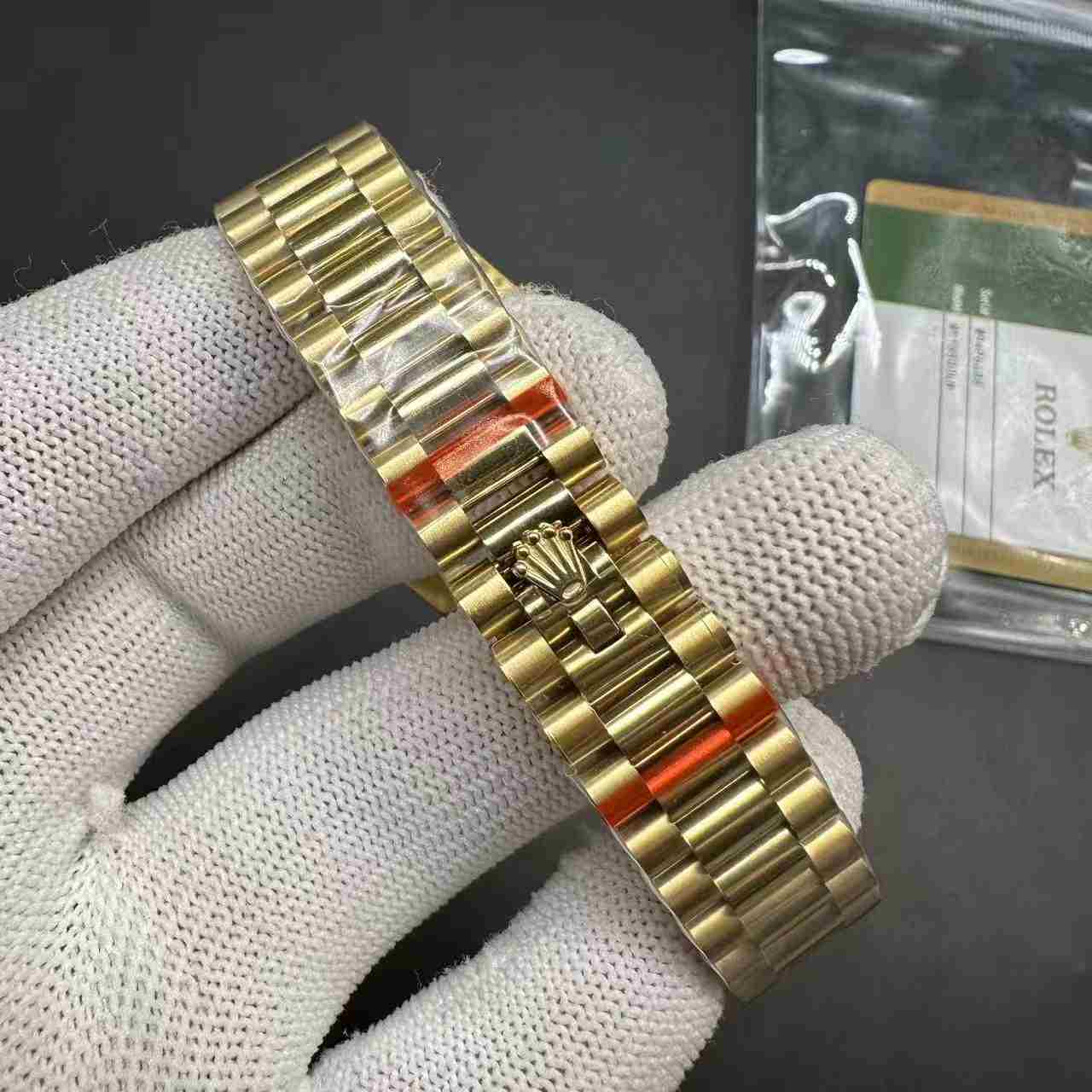 Datejust BP automatic Gold case 31mm white dial President band women watch