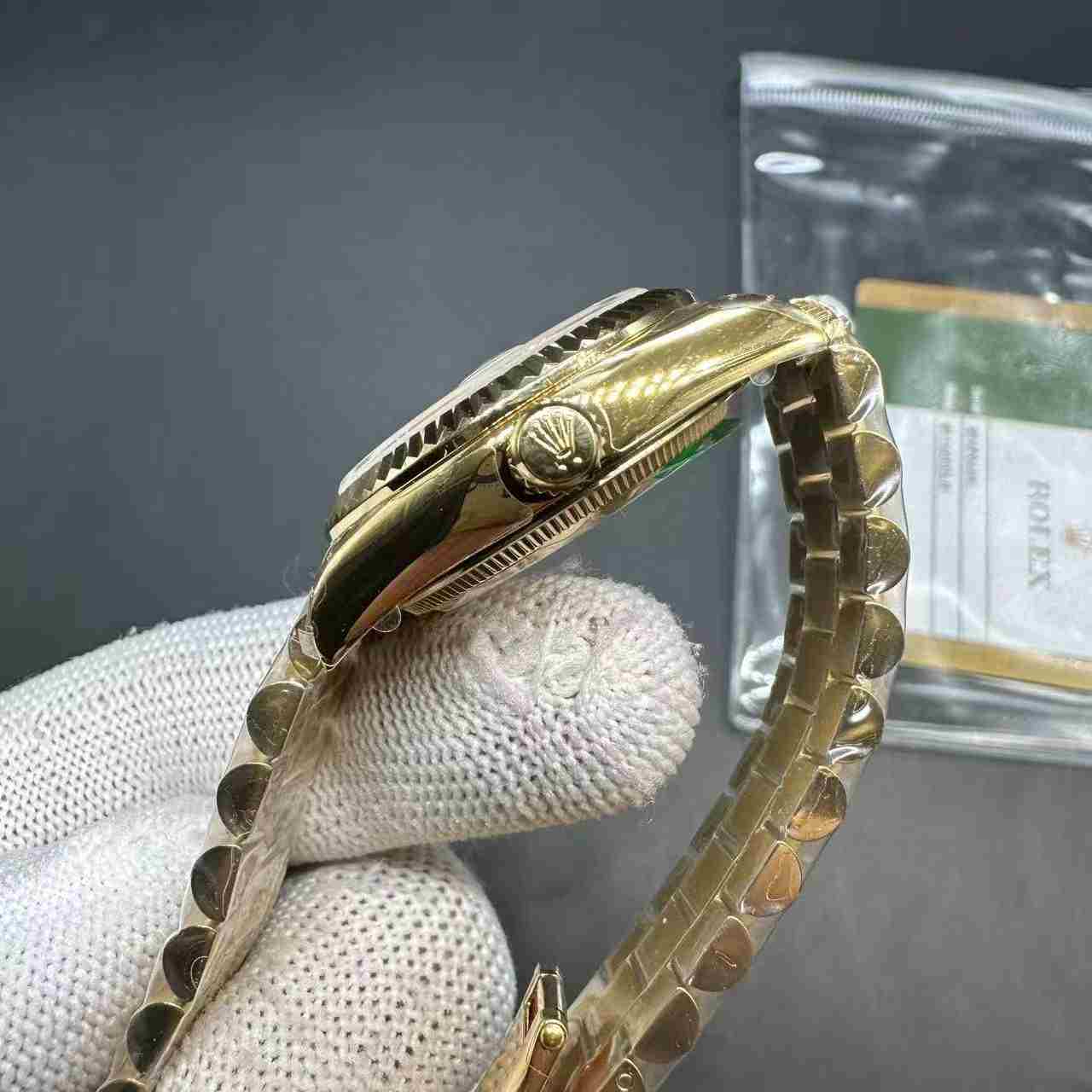 Datejust BP automatic Gold case 31mm white dial President band women watch