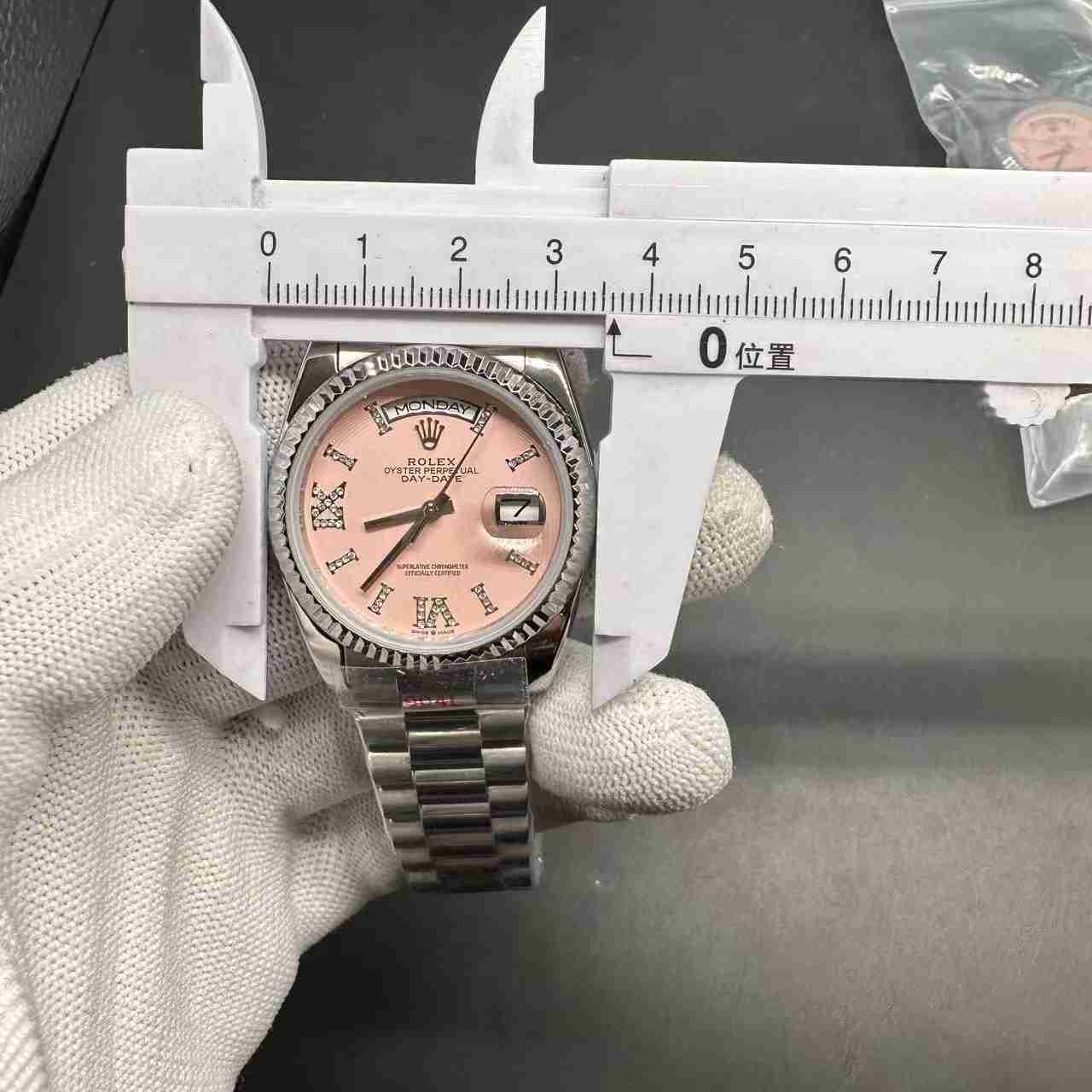 Daydate AAA automatic steel case 36mm pink dial women watch 115$