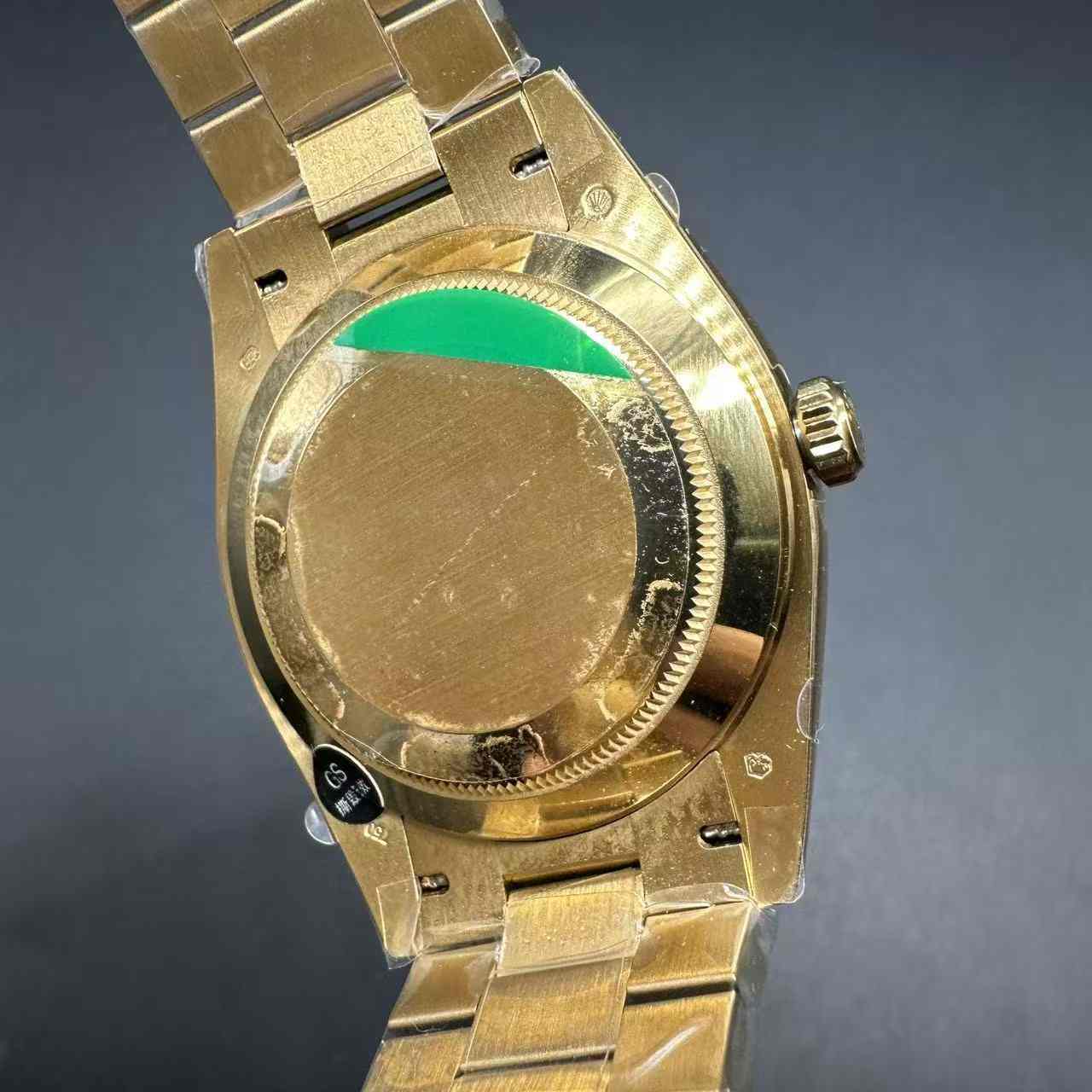 Daydate gain weight 180g Swiss grade 3255 movement gold case 40mm green dial President band. 400$