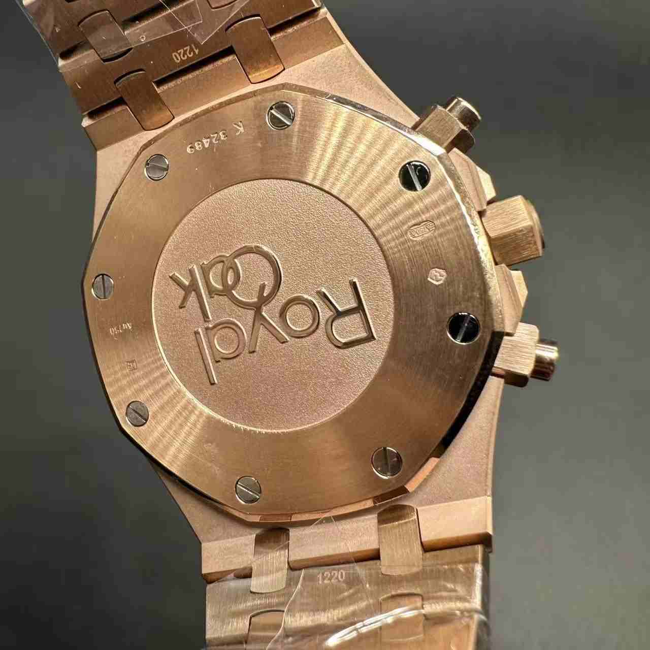 AP Royal Oak 26240 APS Cal.4401 chronograph automatic rose gold case 41mm brown dial super clone. 750$