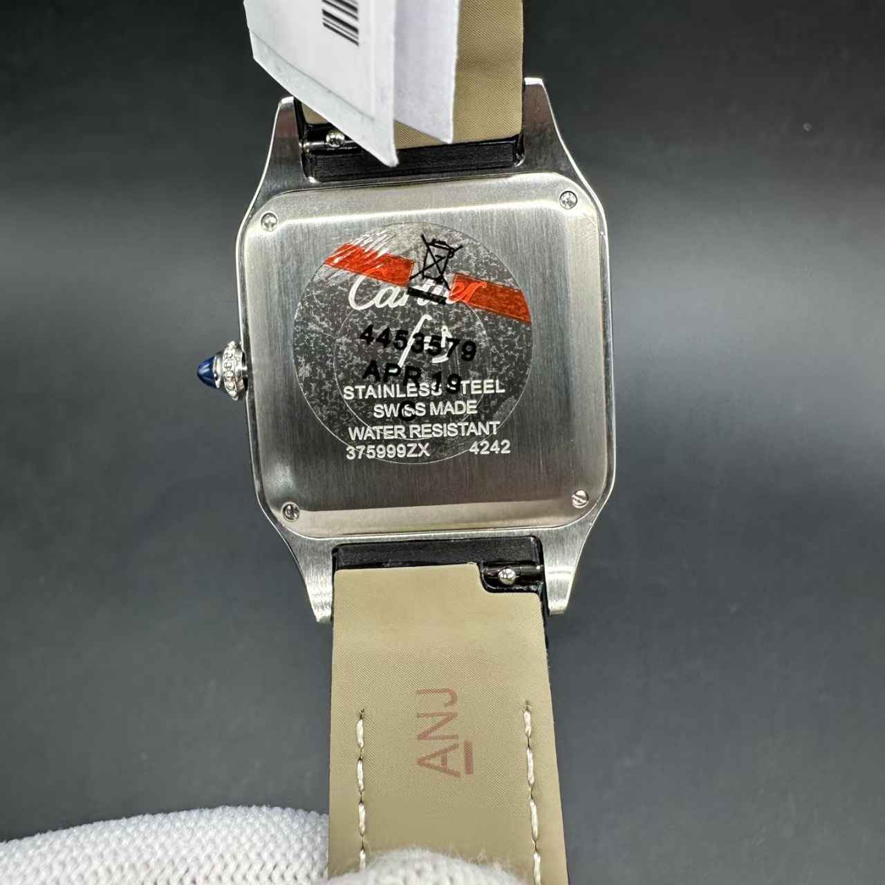 Cartier Dumont Swiss Quartz super clone white dial blue leather strap. Three sizes: L 38x46.6mm, M 34x43.5mm, S 27x31.4mm. 180$