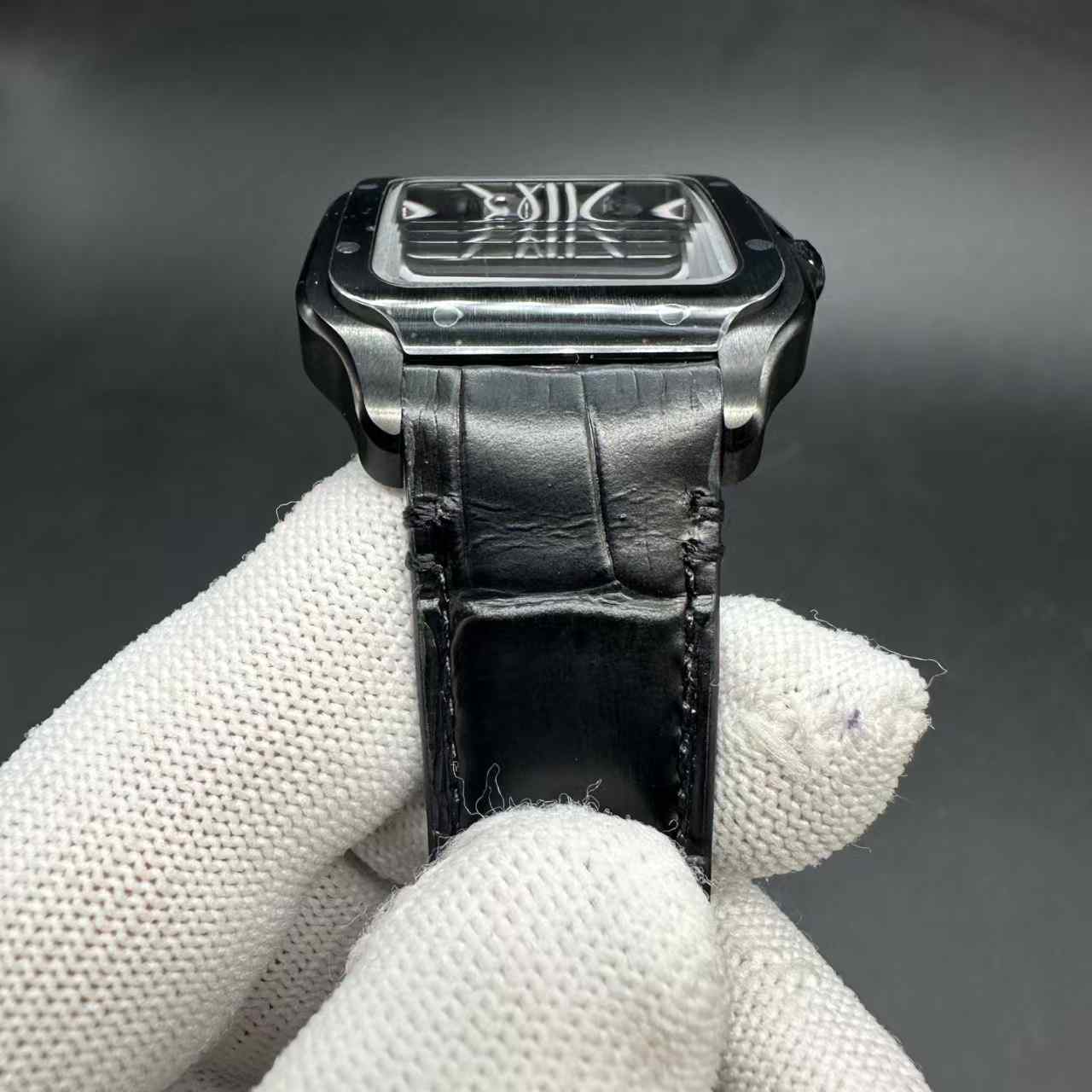 Santos skeleton ML super clone mechanical black case black leather 650$