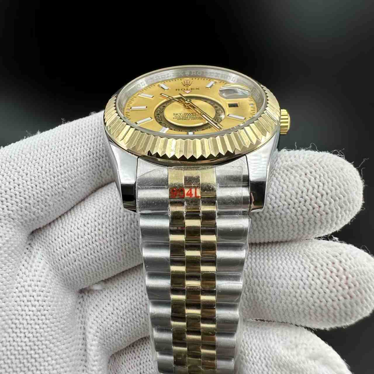 Sky-dweller AAA 2tone gold 41mm gold dial jubilee band 115$
