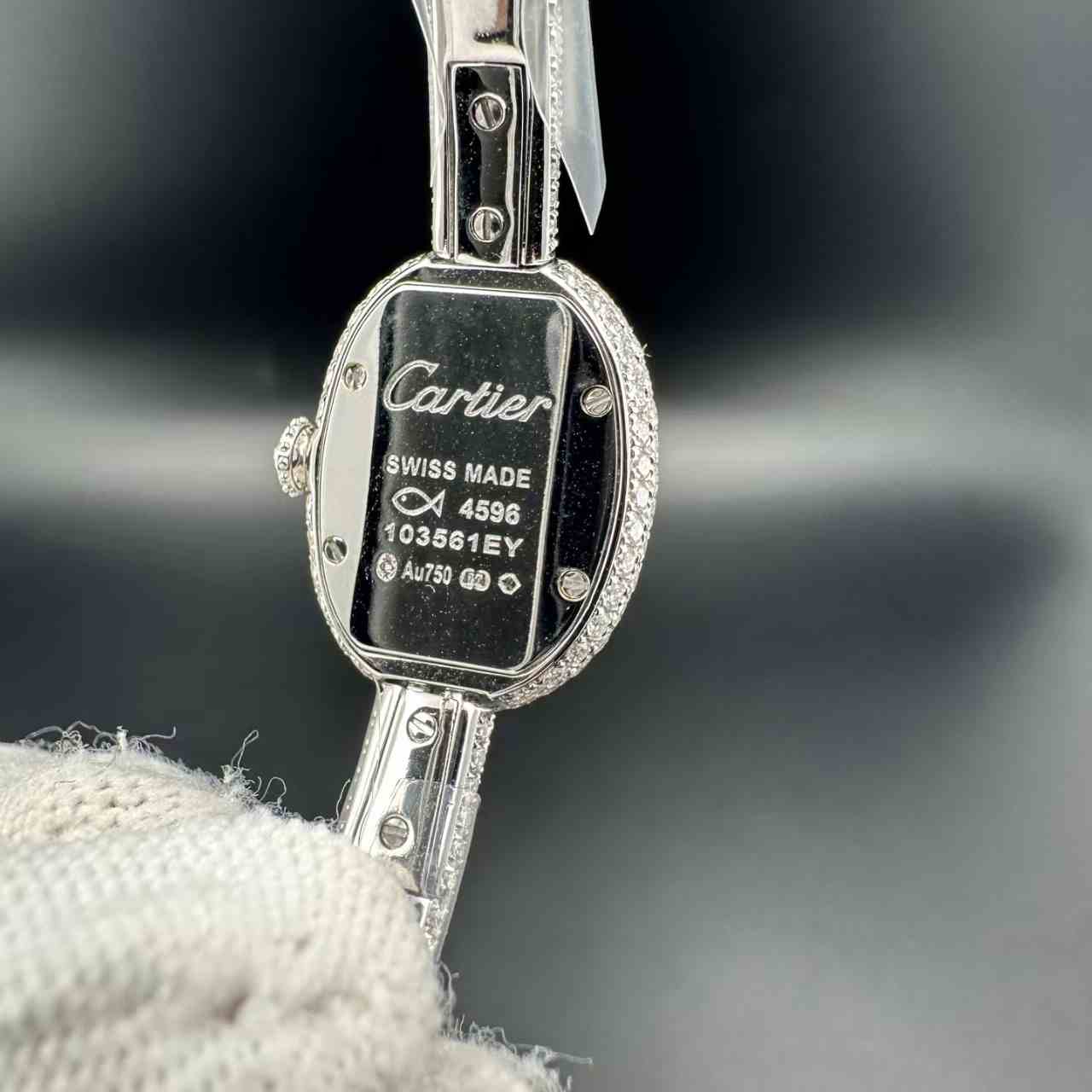 Cartier bathtub Moissanite diamonds 16/17cm bracelet  600$