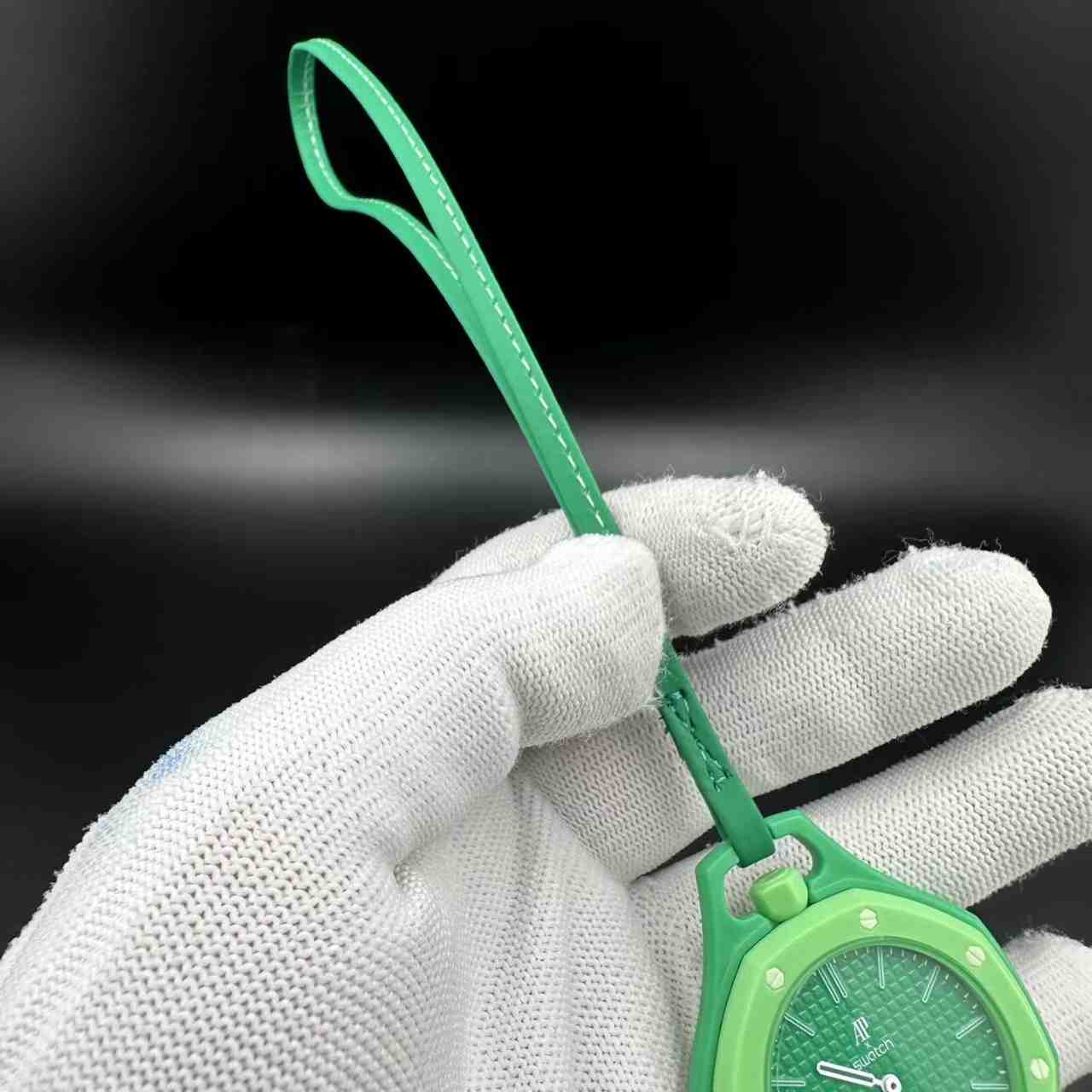 AP swatch ready for sales Quartz movement plastic case 41mm  green color