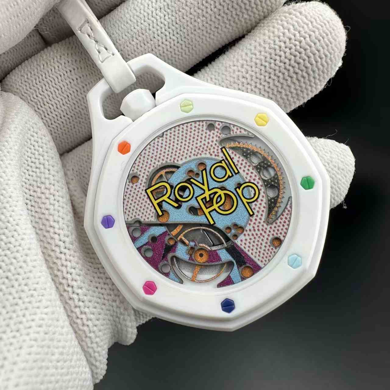 AP swatch ready for sales Quartz movement plastic case 41mm  white  color