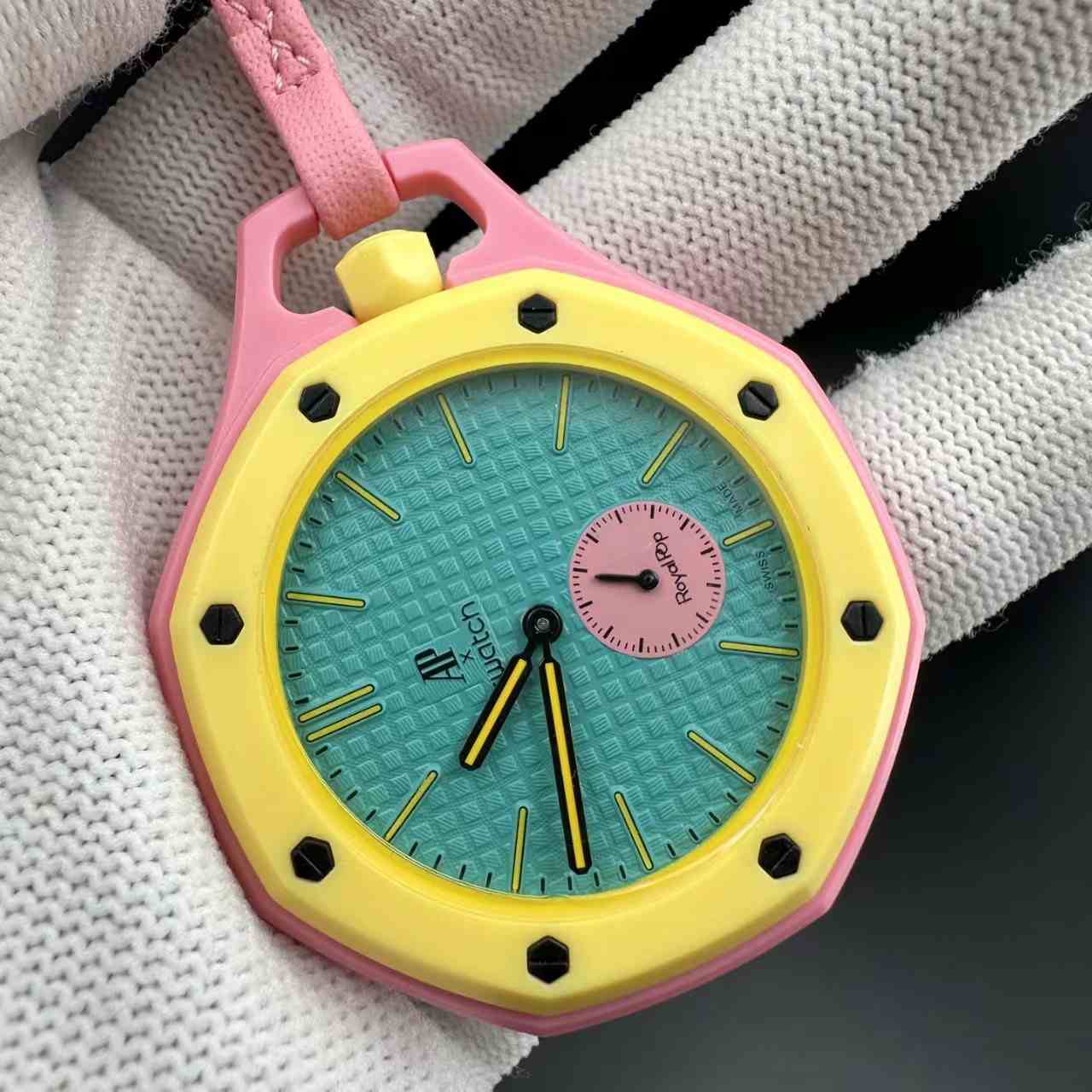 AP swatch ready for sales Quartz movement plastic case 41mm  yellow and  blue color