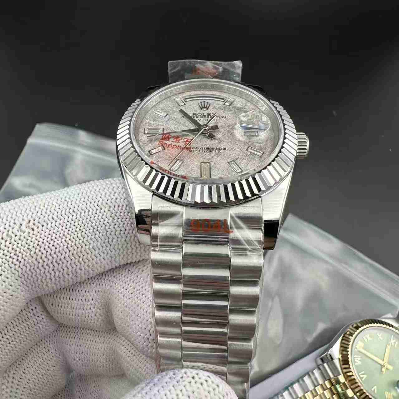 Daydate AAA+ YT meteorite dial baguette numbers 40mm 125$