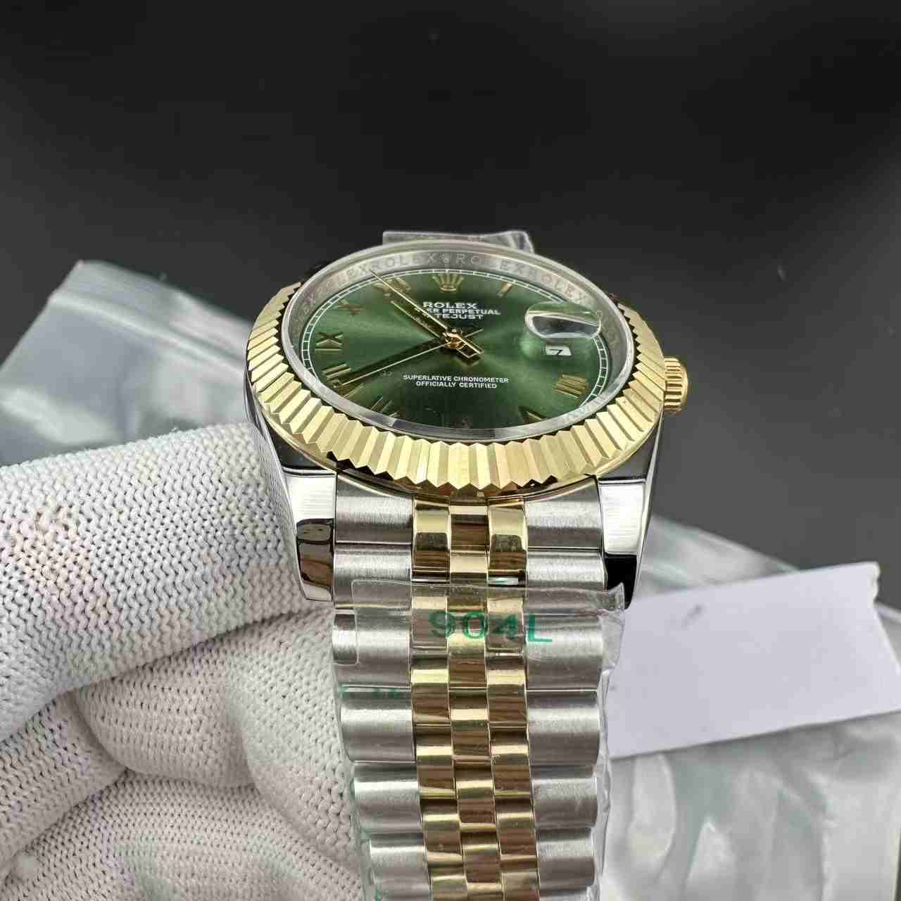 Datejust AAA+ YT factory 2tone gold case 41mm Roman green dial jubilee band 115$