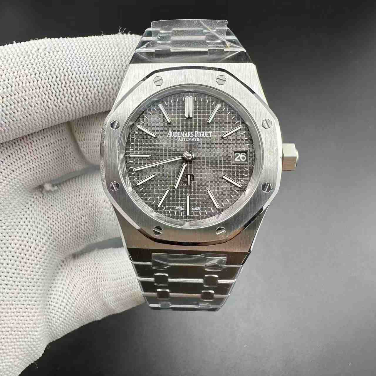 AP 15202 high grade 9015 automatic gray dial steel case 39mm  350$